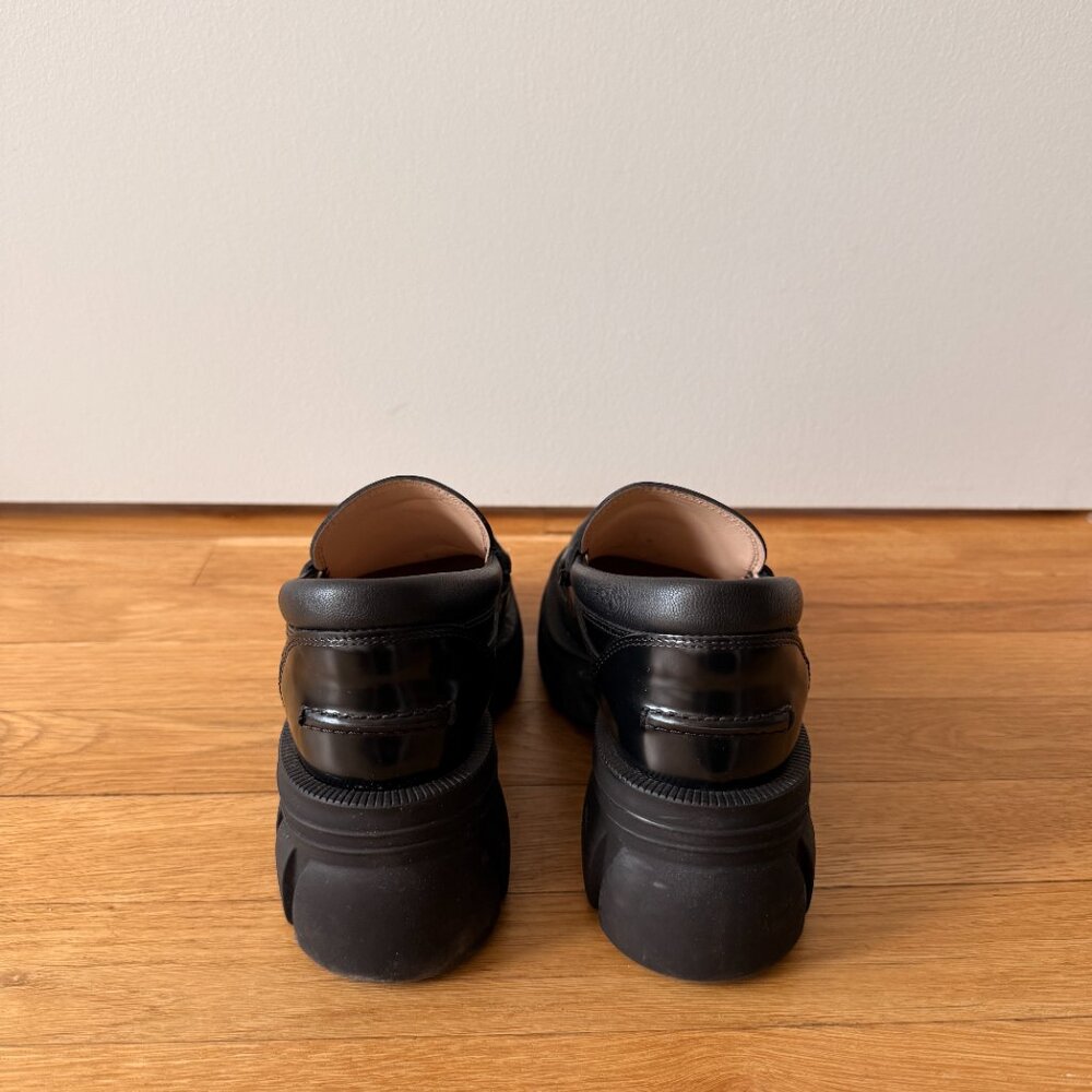 GUCCI Romance horsebit-detailed leather platform loafers - Picture 5 of 5